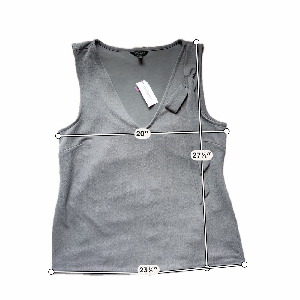 Banana Republic L gray v neck top NWT - Picture 6 of 6